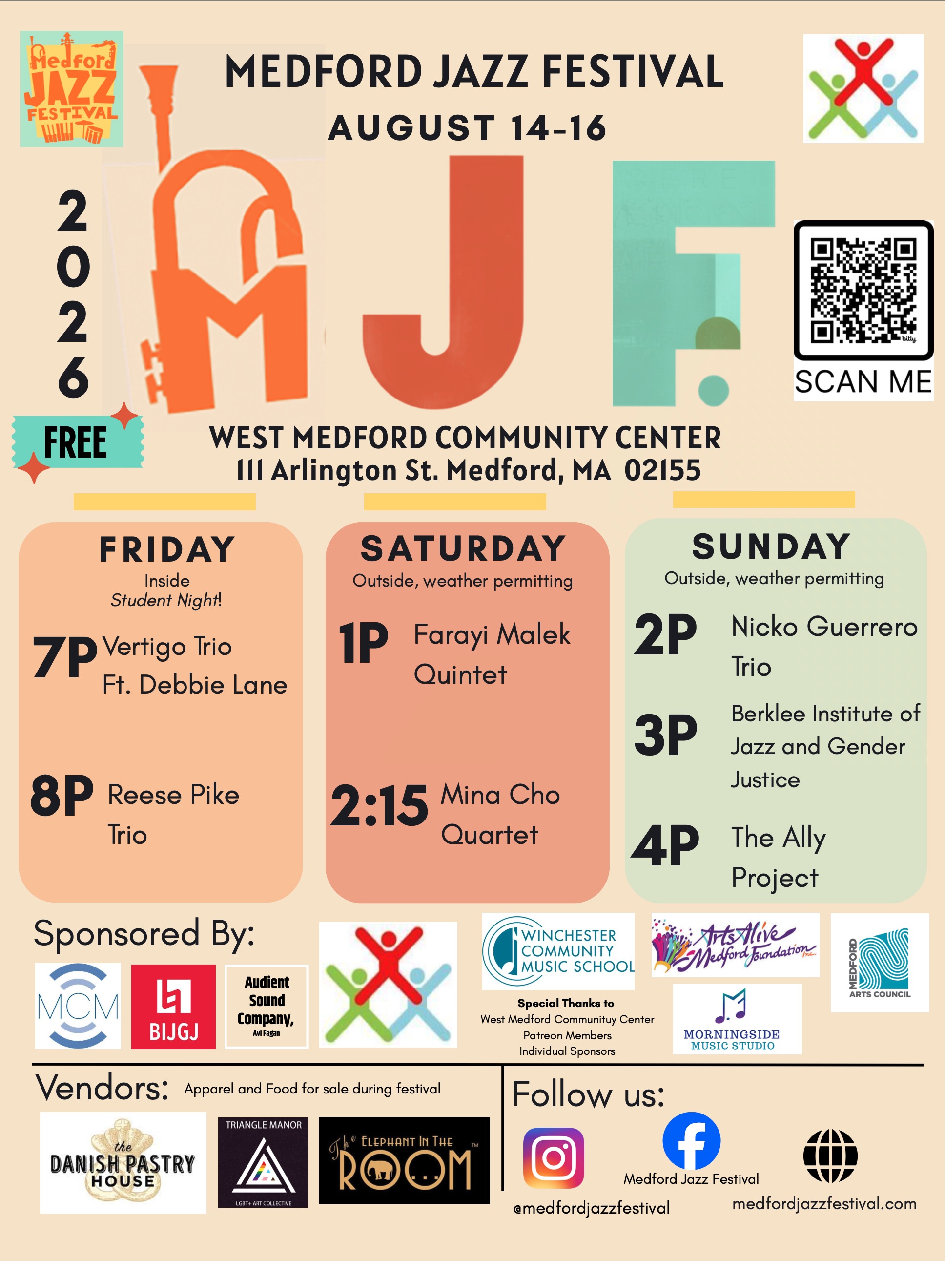 Medford Jazz Festival 2026 poster